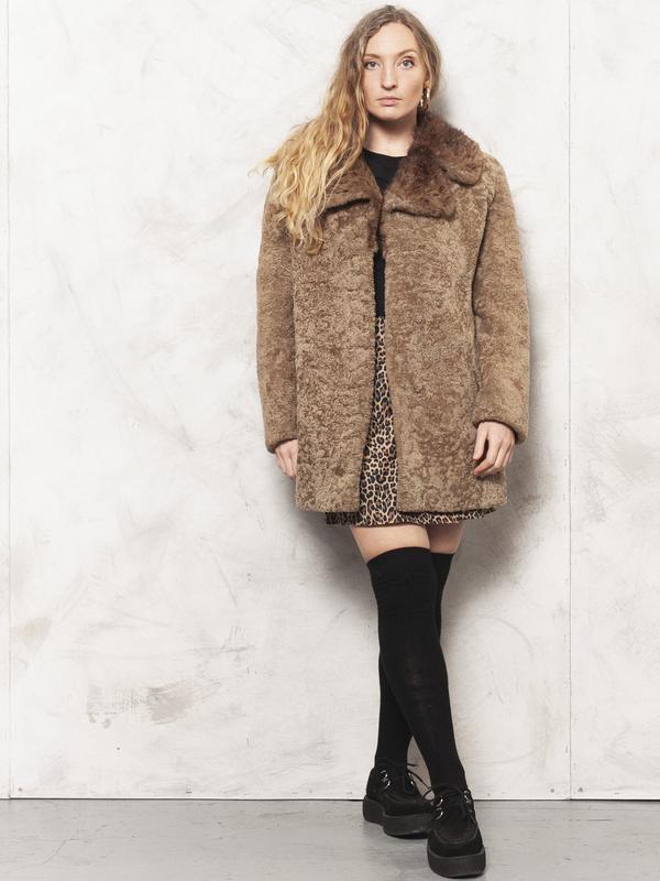 Vintage 80's Women Brown Fur Coat - NorthernGrip
