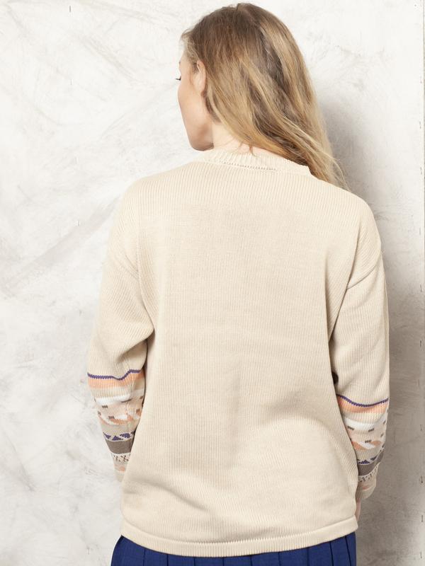 Vintage 80's Aztec Print Women Sweater - NorthernGrip
