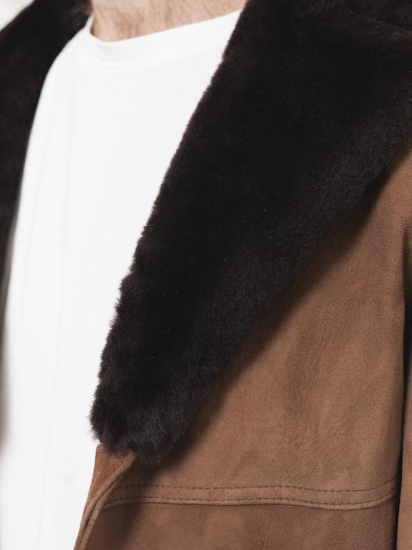Vintage 80's Men Suede Sherpa Coat - NorthernGrip