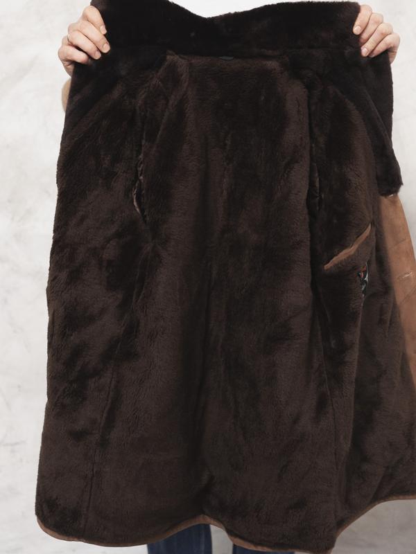 Vintage 80's Men Suede Sherpa Coat - NorthernGrip