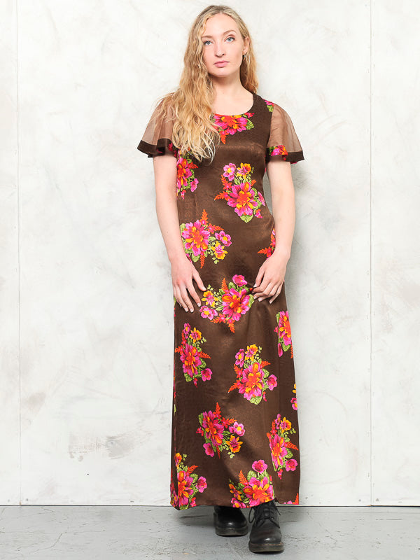 Online Vintage Store 70 s Floral Maxi Dress Northern Grip NorthernGrip
