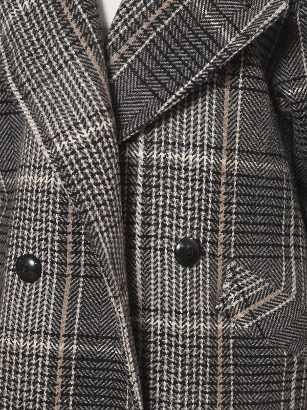 Vintage 80's Women Plaid Wool Coat - NorthernGrip