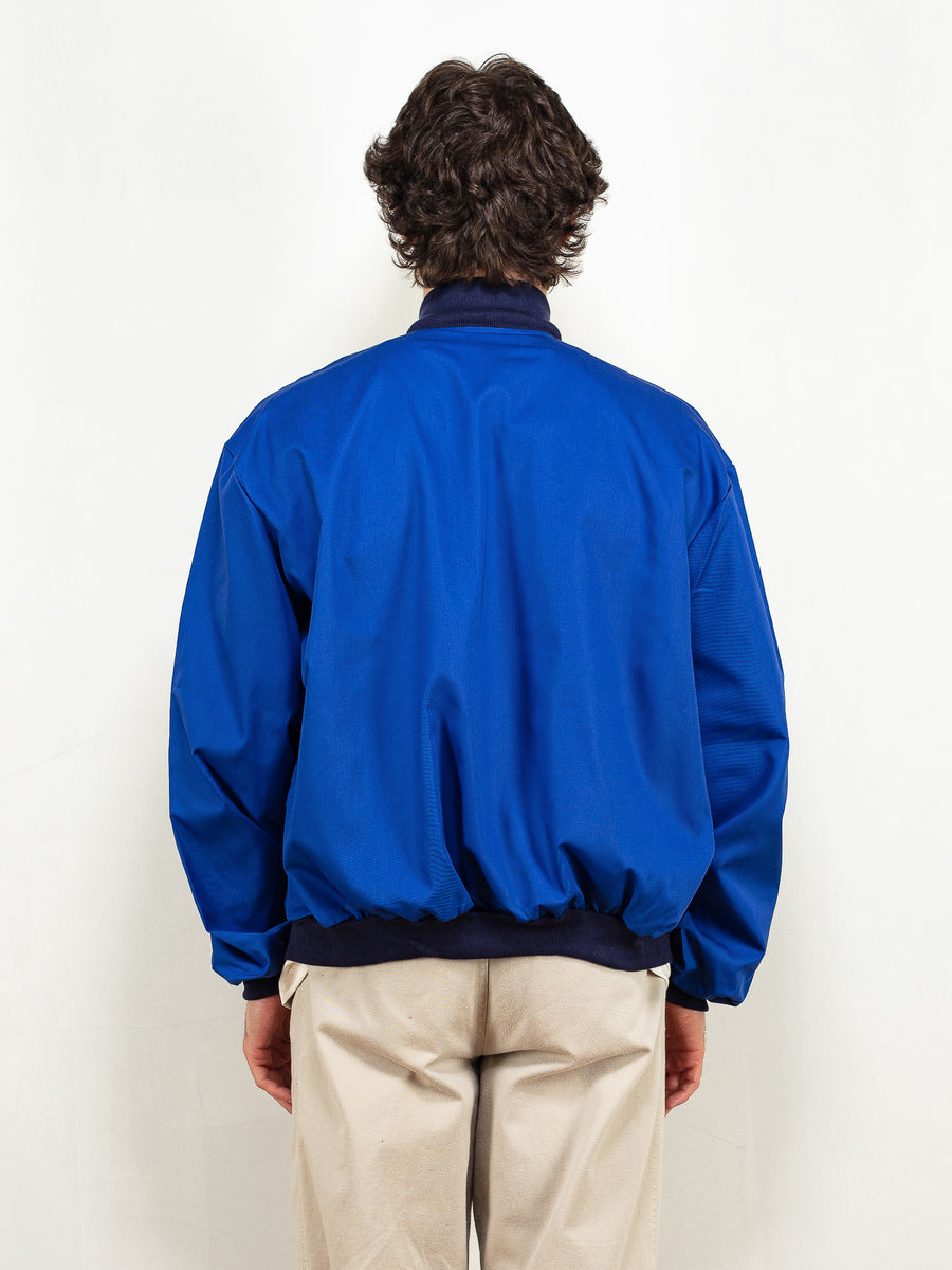 Vintage Men 80's Blue Work Bomber Jacket