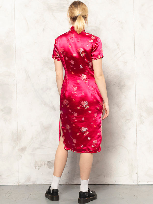 Vintage Online Store 90 s Cheongsam Purple Dress Northern Grip