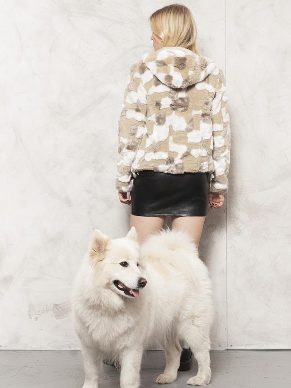 Vintage 90s Women Faux Fur Jacket - NorthernGrip