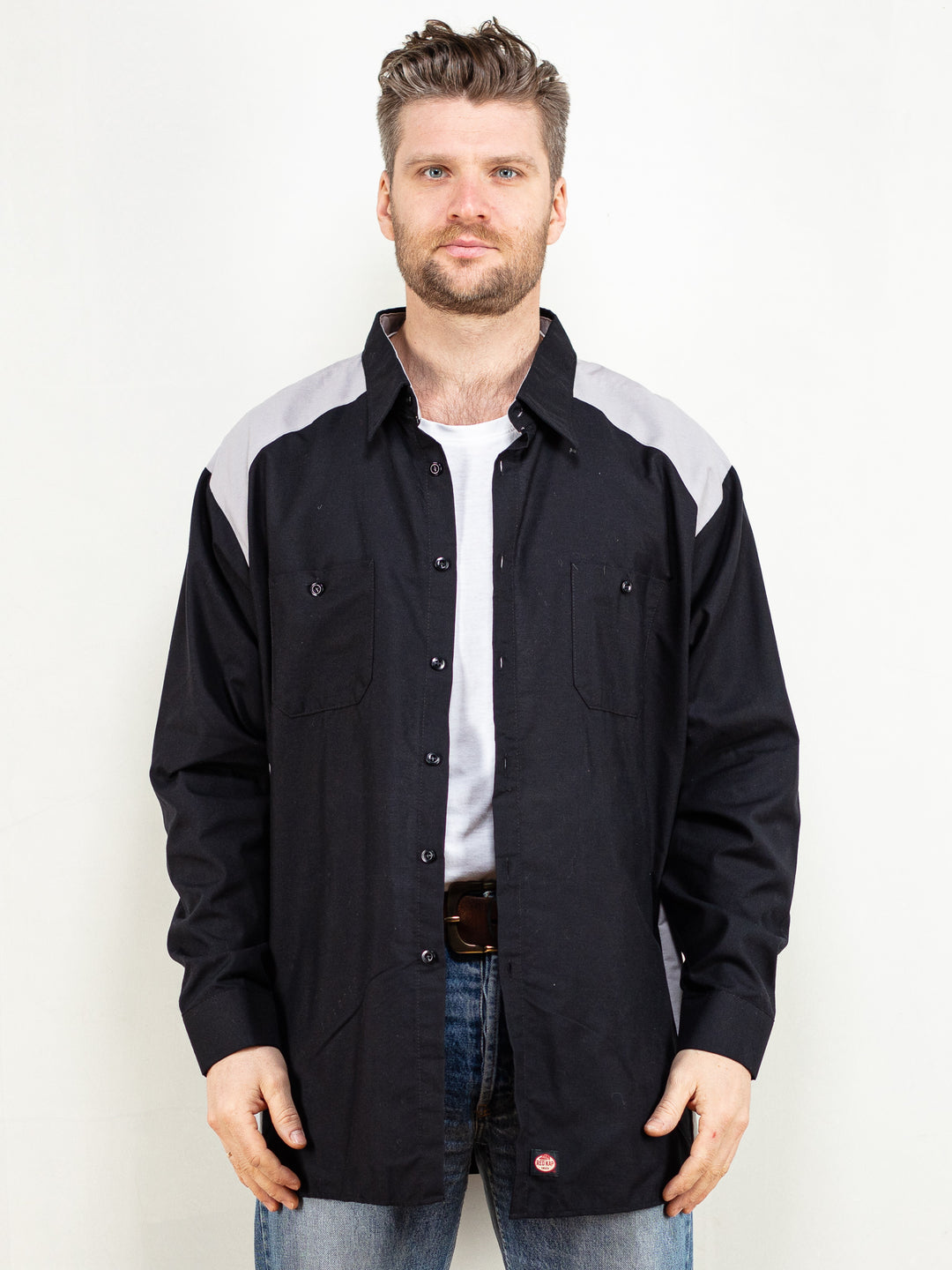 Vintage 00's Men RED KAP Work Shirt in Black - NorthernGrip