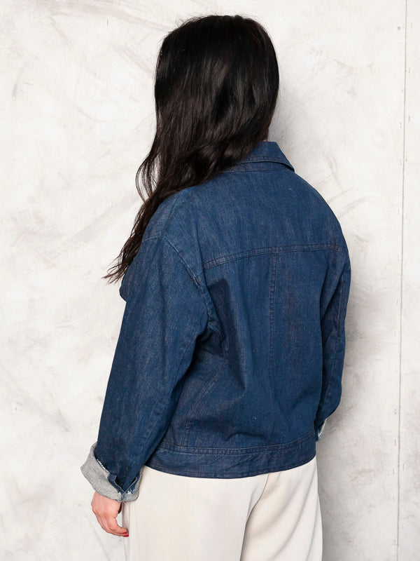 Vintage 90's Dark Women Denim Jacket - NorthernGrip