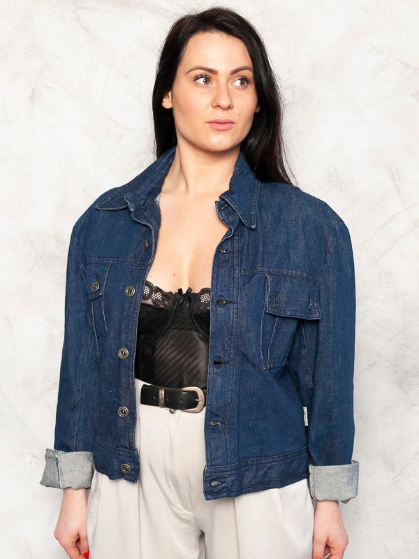Vintage 90's Dark Women Denim Jacket - NorthernGrip