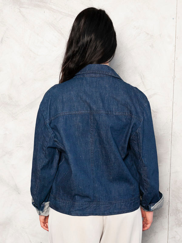 Vintage 90's Dark Women Denim Jacket - NorthernGrip