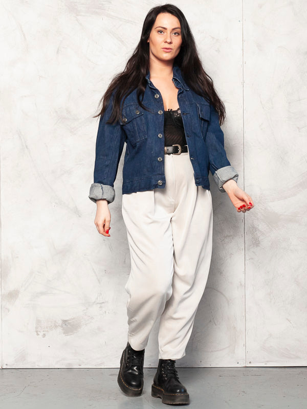 Vintage 90's Dark Women Denim Jacket - NorthernGrip