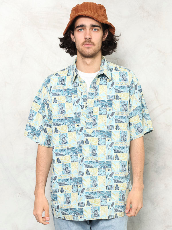 Hawaii Shirts Men Short Sleeve Plaid Button up Shirts for Men Golf Shirts  Big and Tall Men Casual Shirt Tshirt Summer