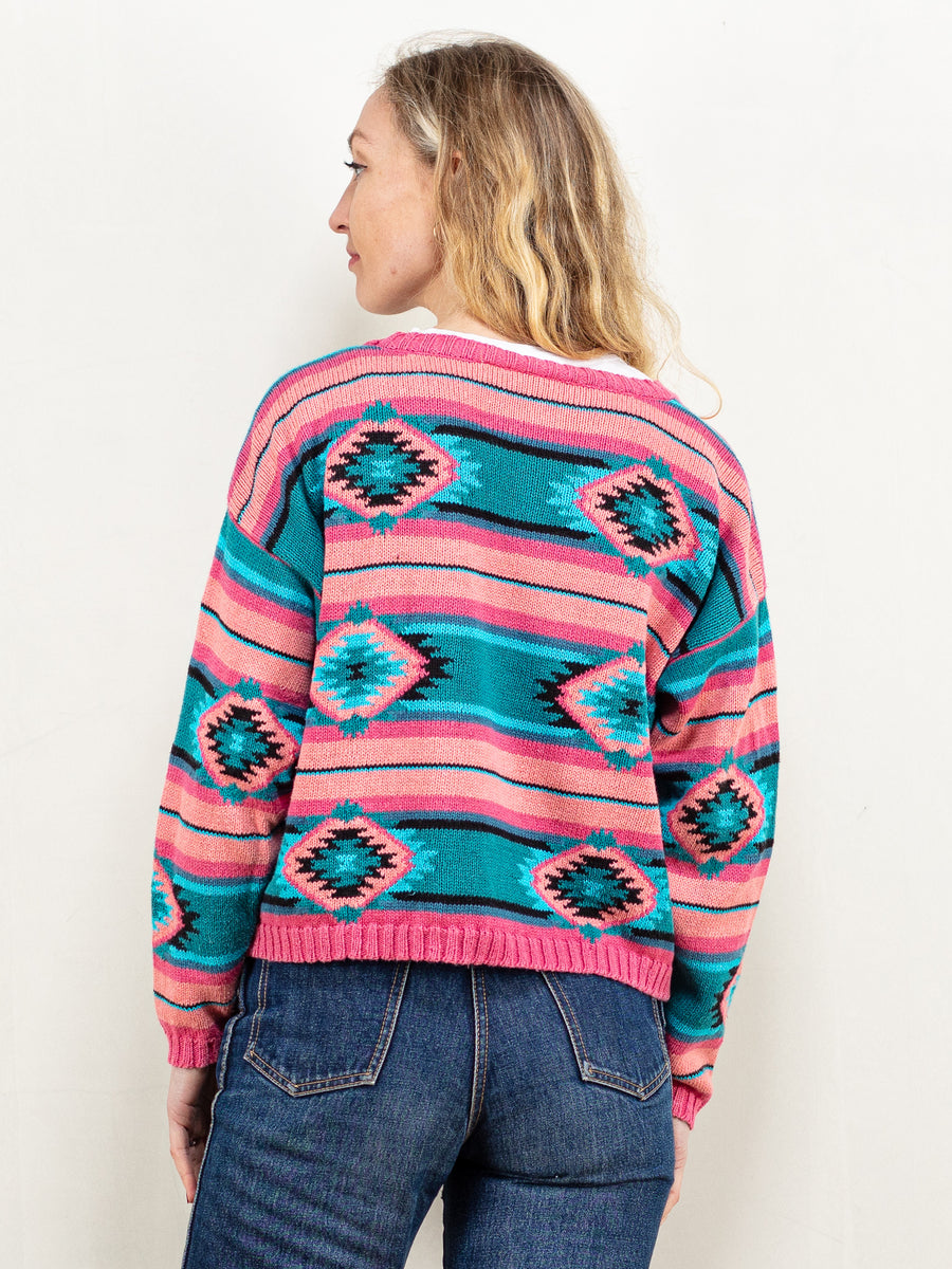 Online Vintage Store 90's Women Cotton Cardigan in Pink Northern