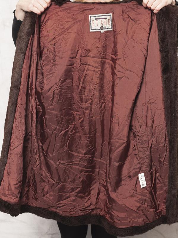 Vintage 80's Faux Fur Women Coat Brown - NorthernGrip