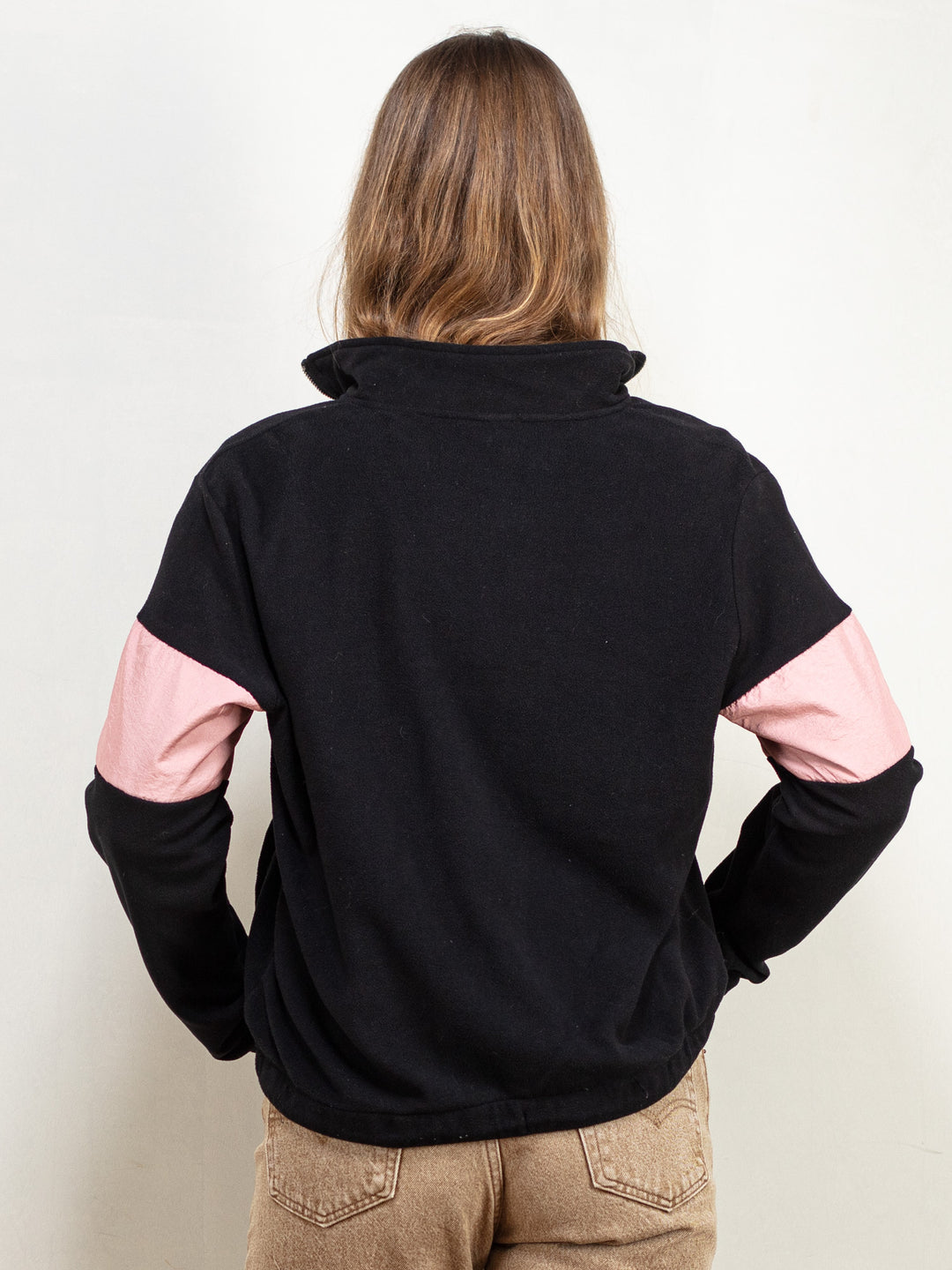 Vintage 90's Women Ellesse Half Zip Fleece in Black - NorthernGrip