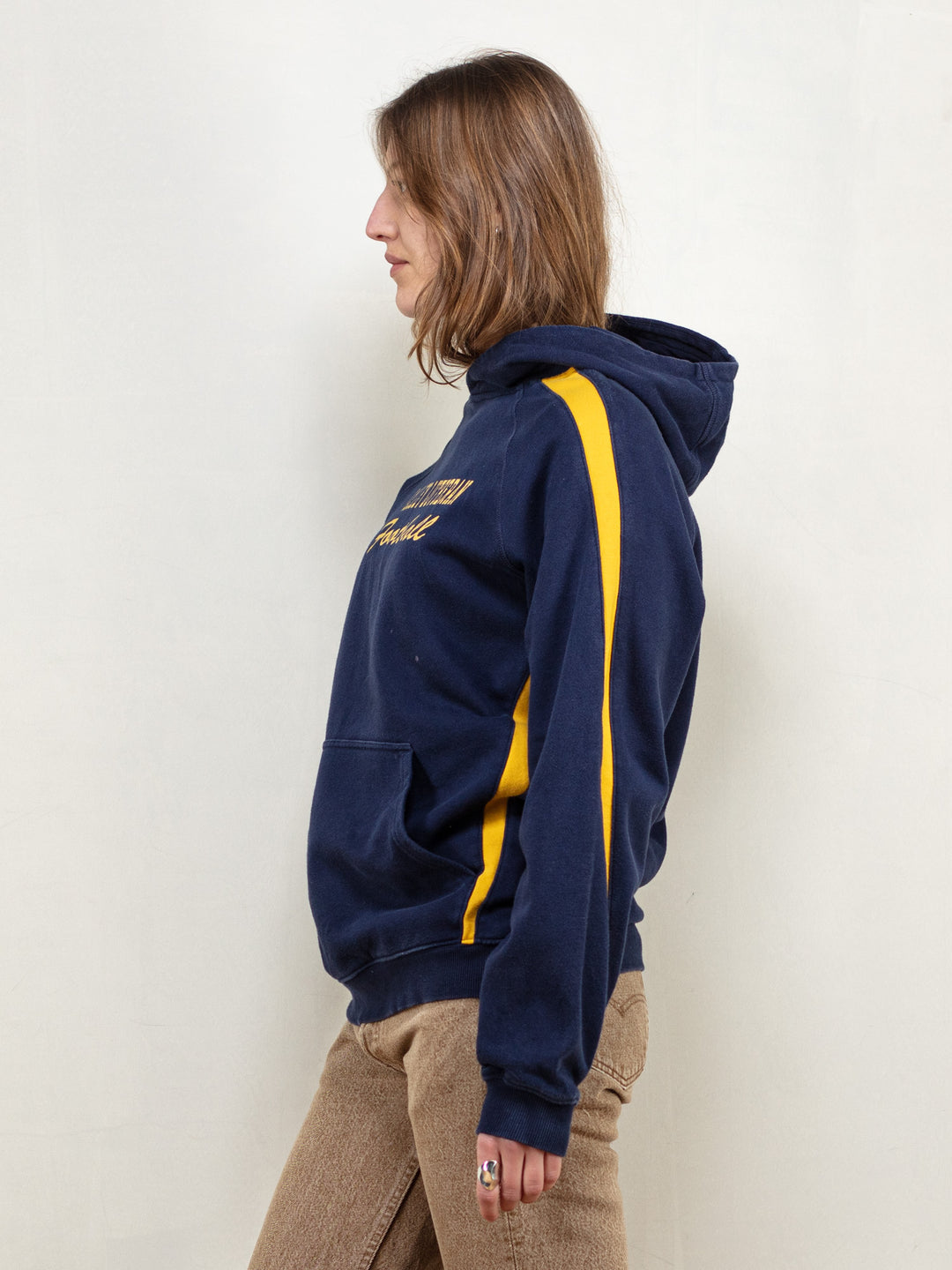 Vintage 90's Valley Lutheran Football Hoodie in Grey - NorthernGrip