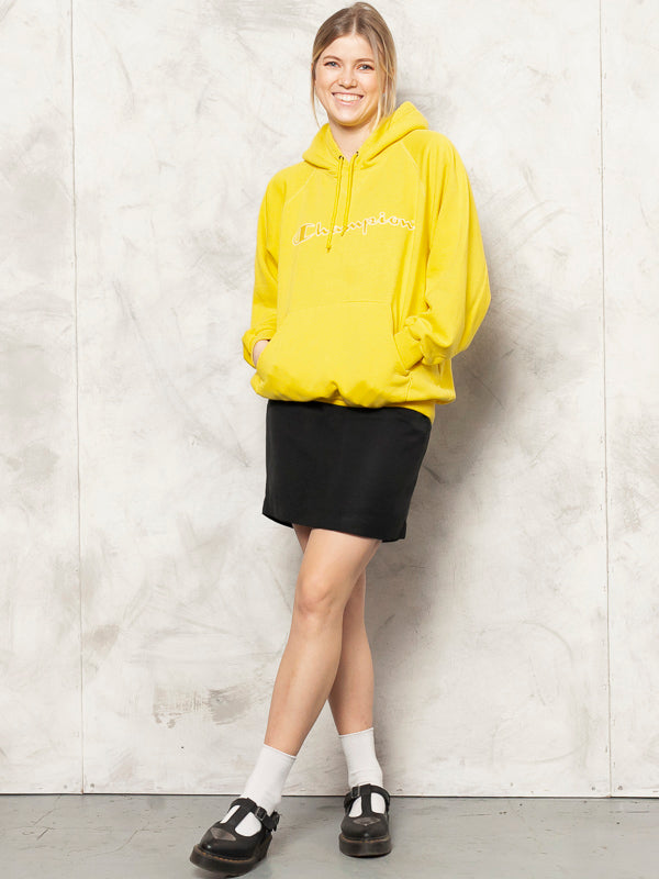 Vintage 90's Yellow CHAMPION Women Sweatshirt - NorthernGrip