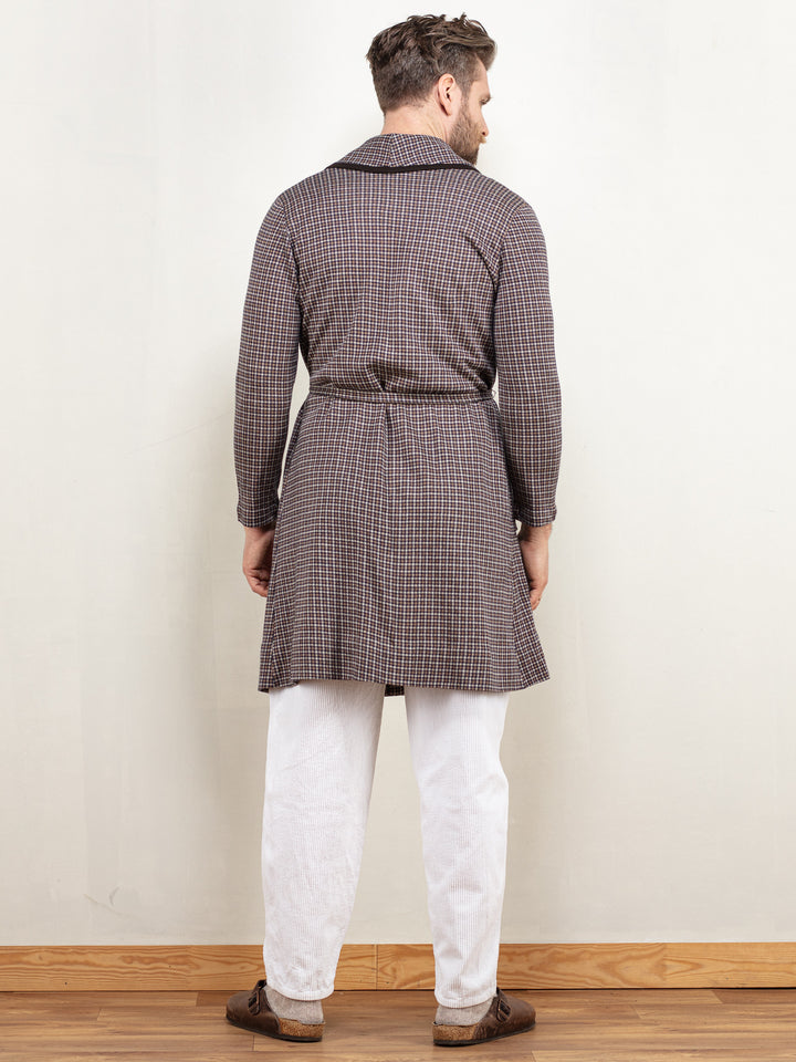Vintage 80's Men Dressing Gown in Brown - NorthernGrip