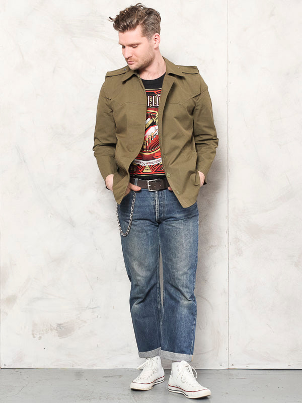 Vintage 80's Men Army Jacket - NorthernGrip