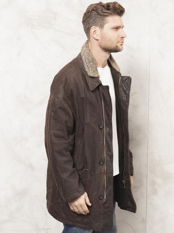 Men Vintage 90's Suede Parka Jacket - NorthernGrip