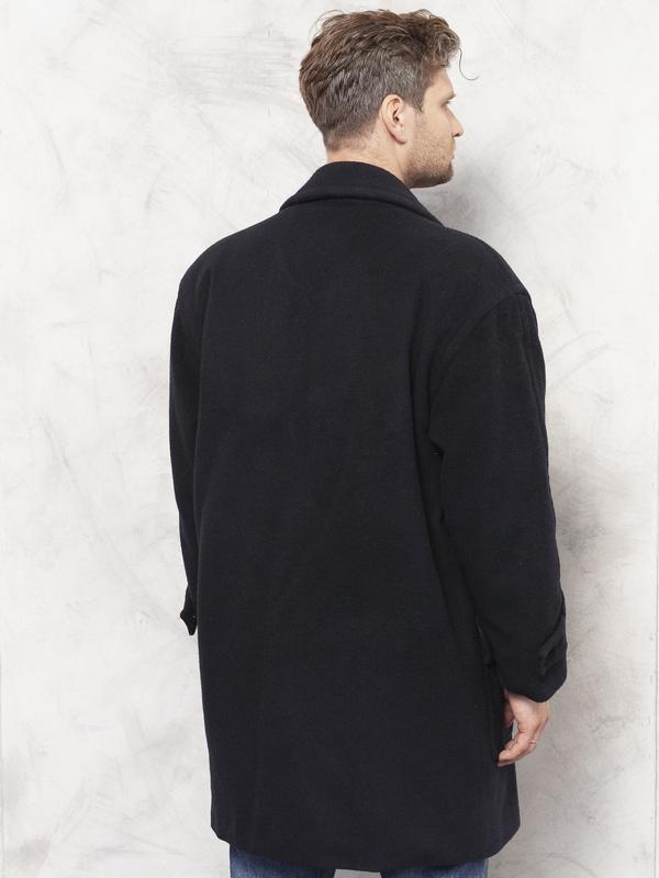 Vintage 90's Men Cashmere Blend Coat - NorthernGrip