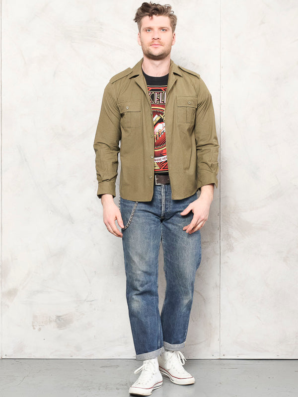 Vintage 70's Men Military Shirt - NorthernGrip