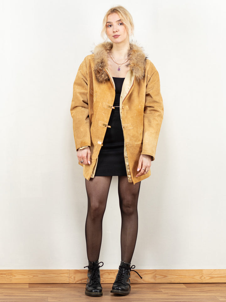 Vintage 70's Women Suede Jacket in Brown - NorthernGrip