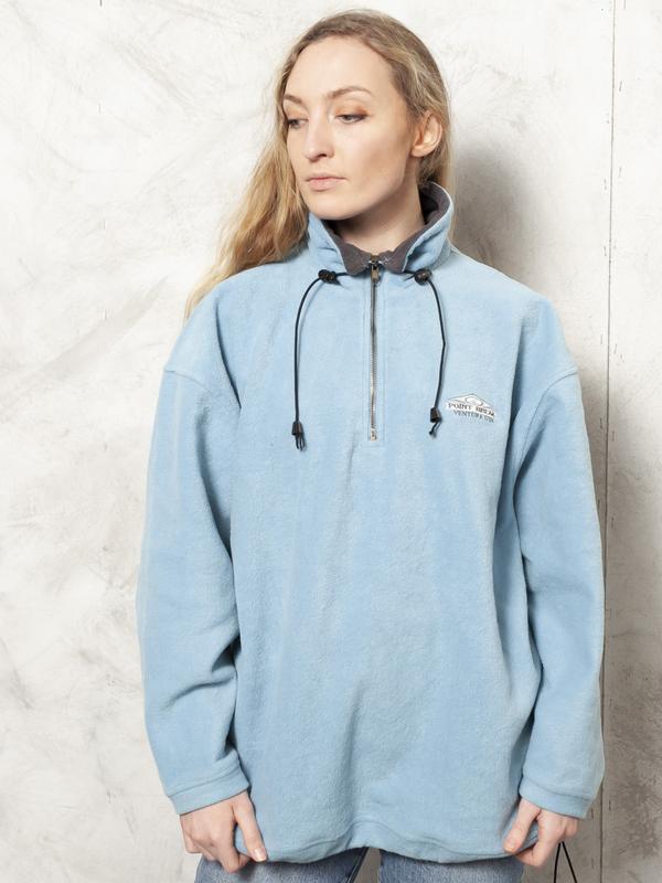 Vintage 80's Baby Blue Women Sweater - NorthernGrip