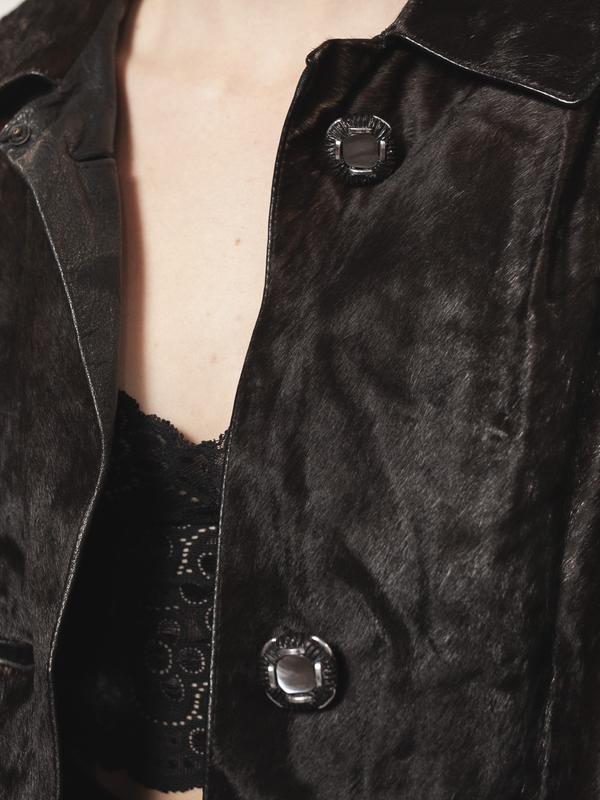 Vintage 80's Women Cow Leather Coat - NorthernGrip