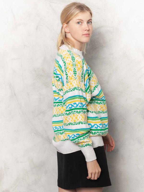 Vintage 80's Patterned Women Sweater - NorthernGrip