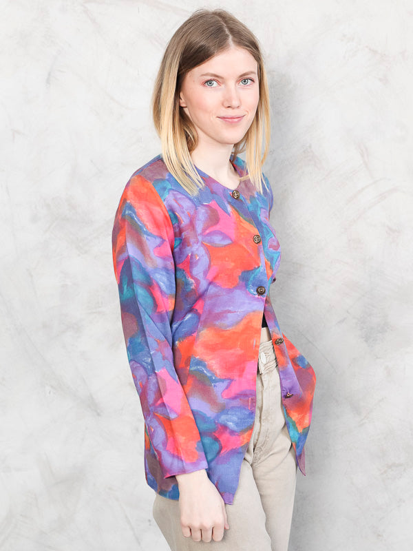 Vintage 80's Women Boho Artist Shirt - NorthernGrip