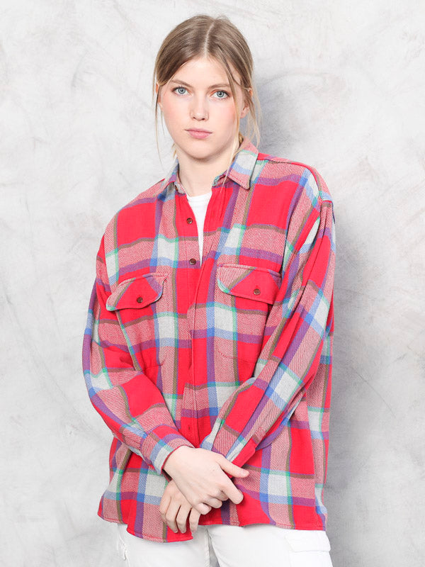 Vintage 90's Women Plaid Shirt - NorthernGrip