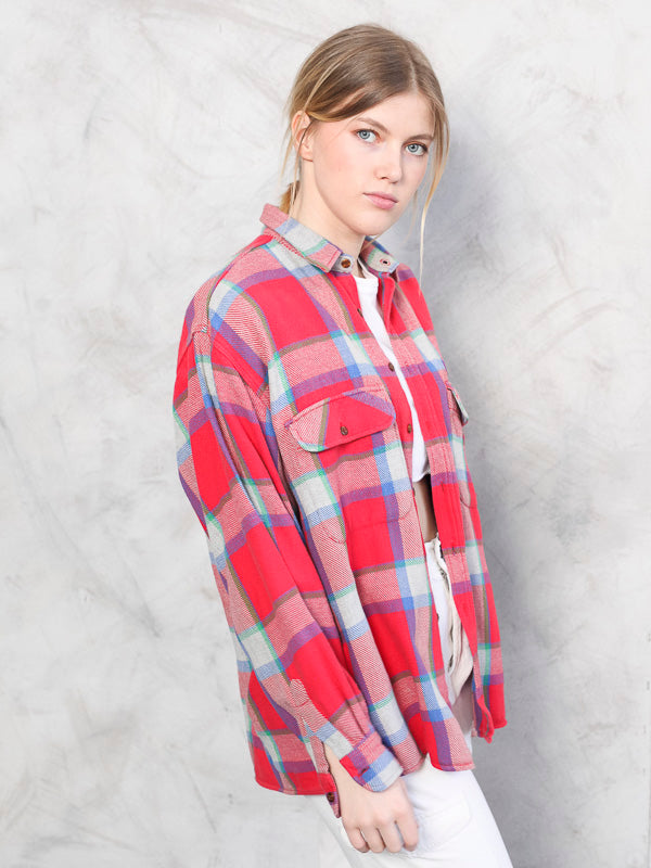 Vintage 90's Women Plaid Shirt - NorthernGrip