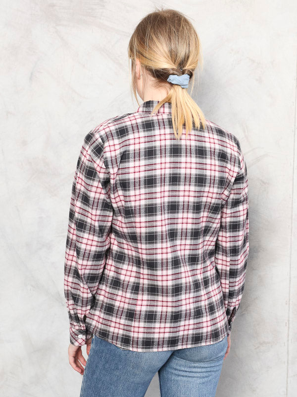 Vintage Women 90's Plaid Women Shirt - NorthernGrip