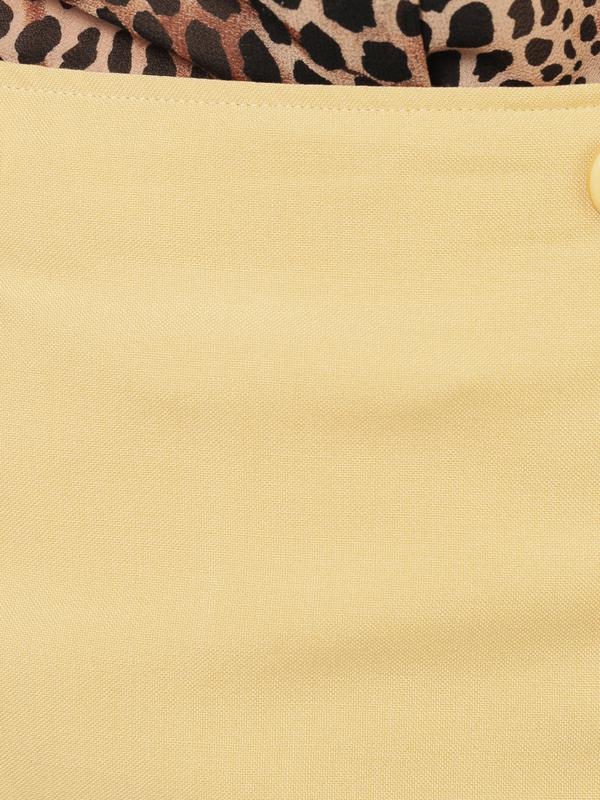 Vintage 90's Women Yellow Mini Skirt - NorthernGrip