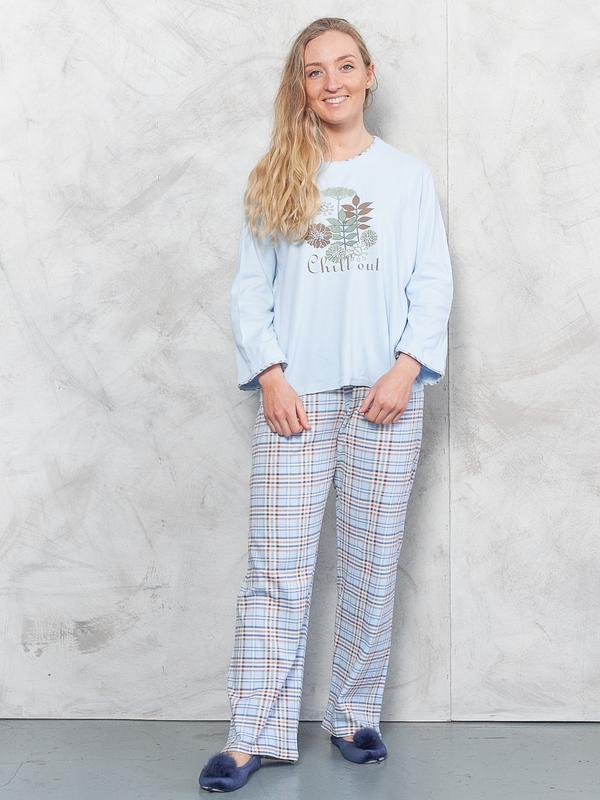 Vintage 90 s Women Cotton Pajama Set NorthernGrip