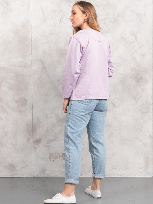 H&M, Jackets & Coats, Hm Purple Lavender Lilac Denim Jacket Oversized Fit  Xs Small Medium