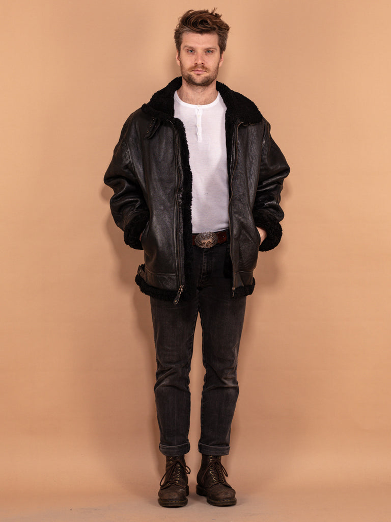 90sVINTAGE AVIATOR B-3タイプ フライトジャケット M 1-Vintage-90s-Men-B3-Style-