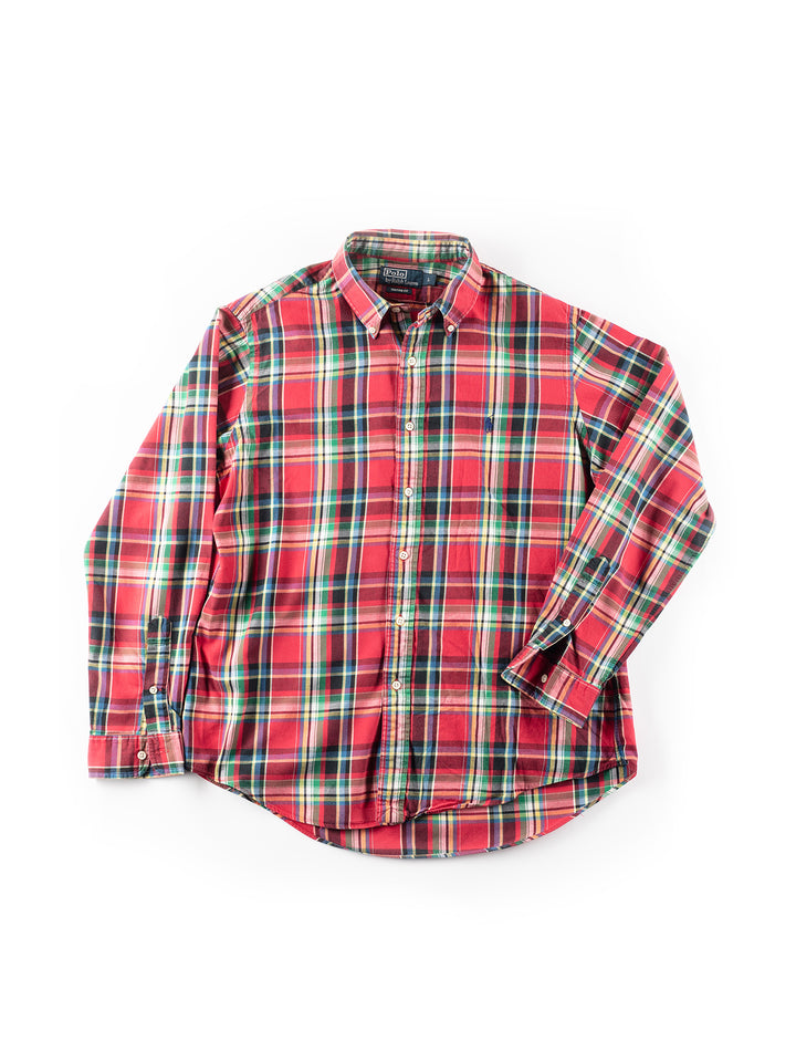 Vintage 90's Men Ralph Lauren Shirt in Red