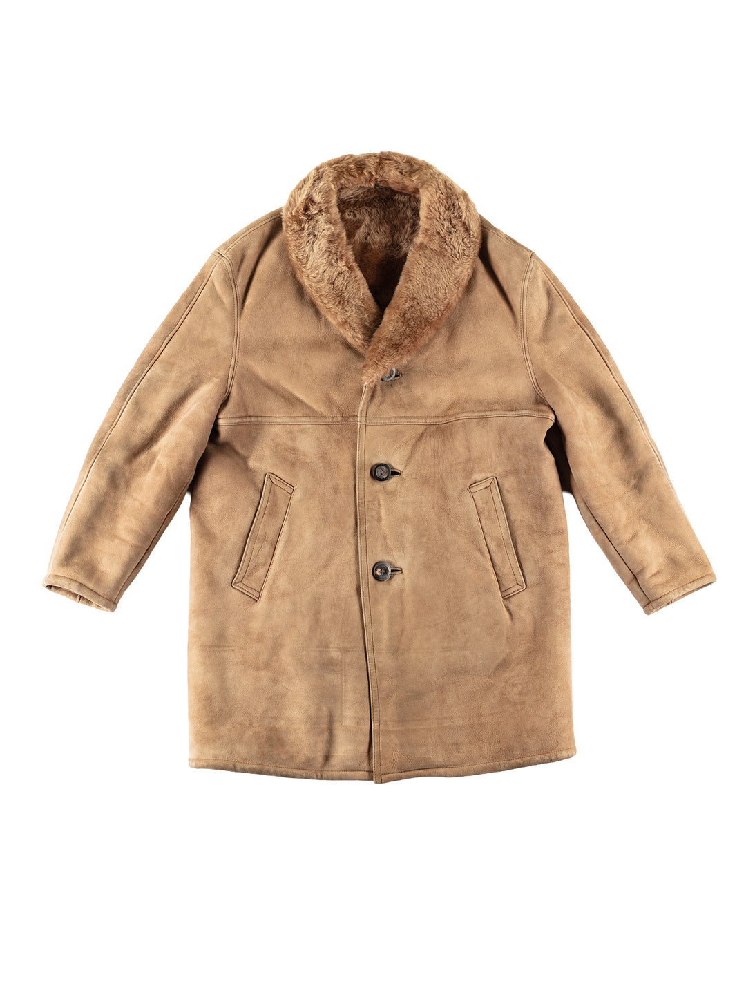Vintage 70's Men Sheepskin Coat in BrownVN671