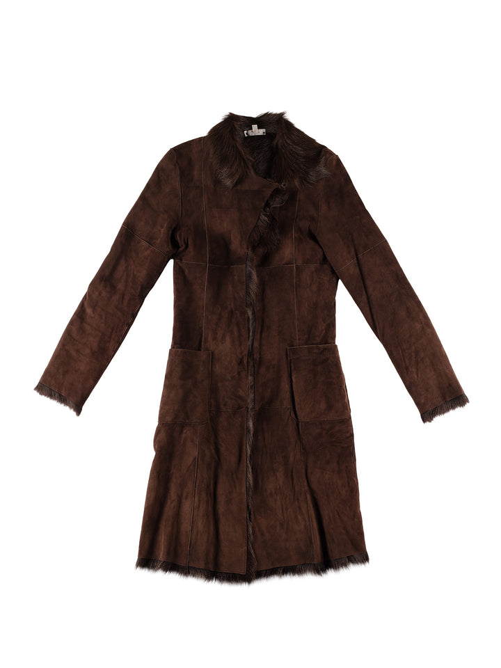 Vintage 70's Women Sheepskin Coat in BrownMN617