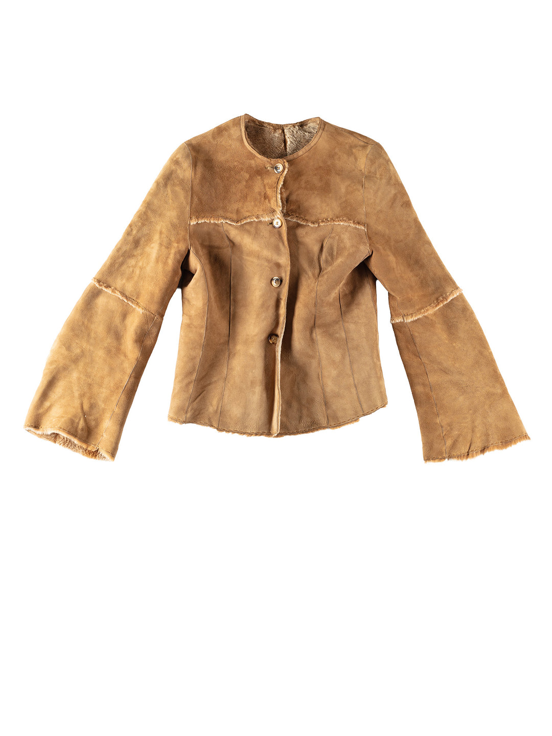 Vintage 70's Women Sheepskin Jacket in BrownMN353