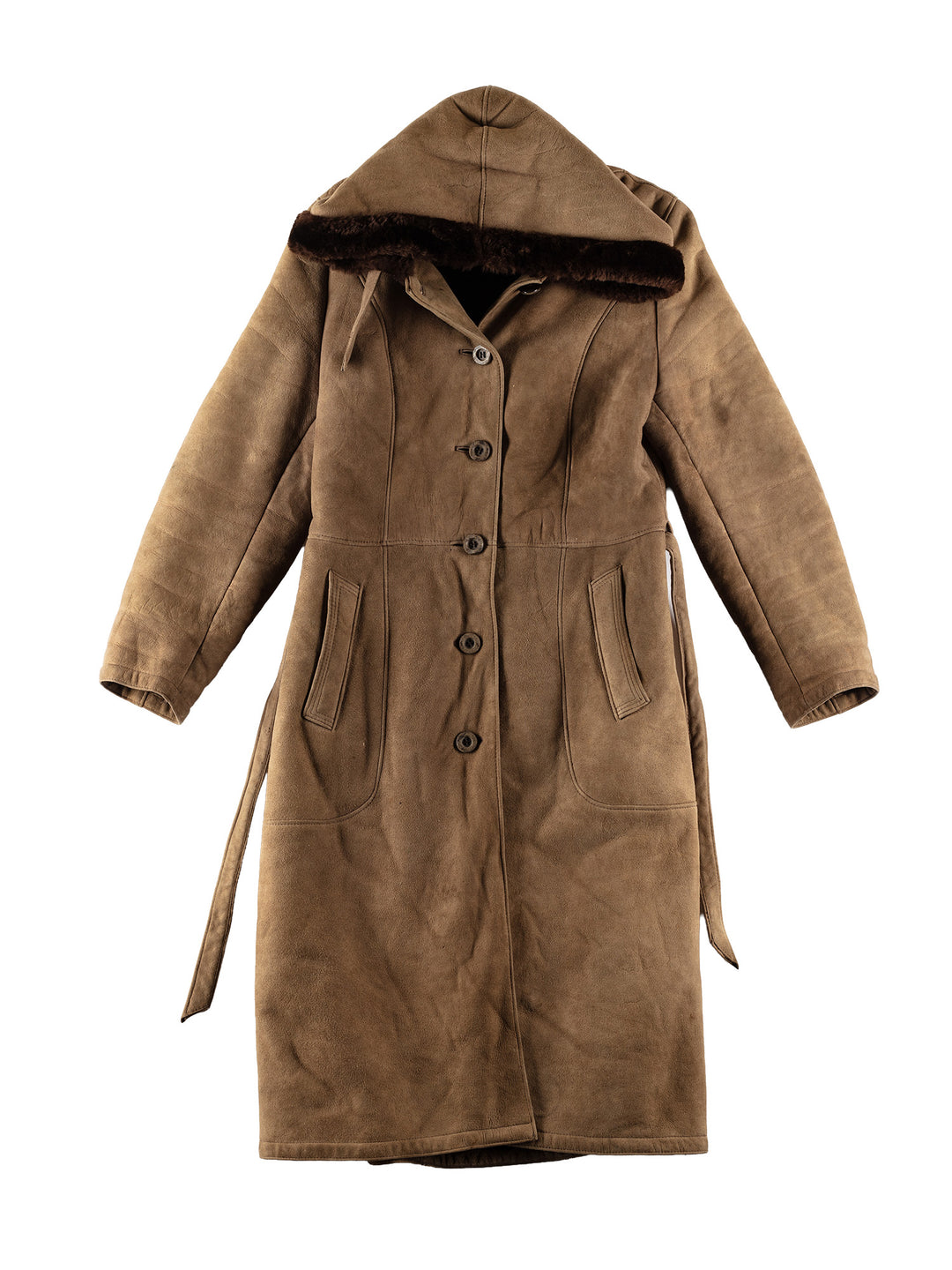 Vintage 70's Women Sheepskin Coat in BeigeMN685