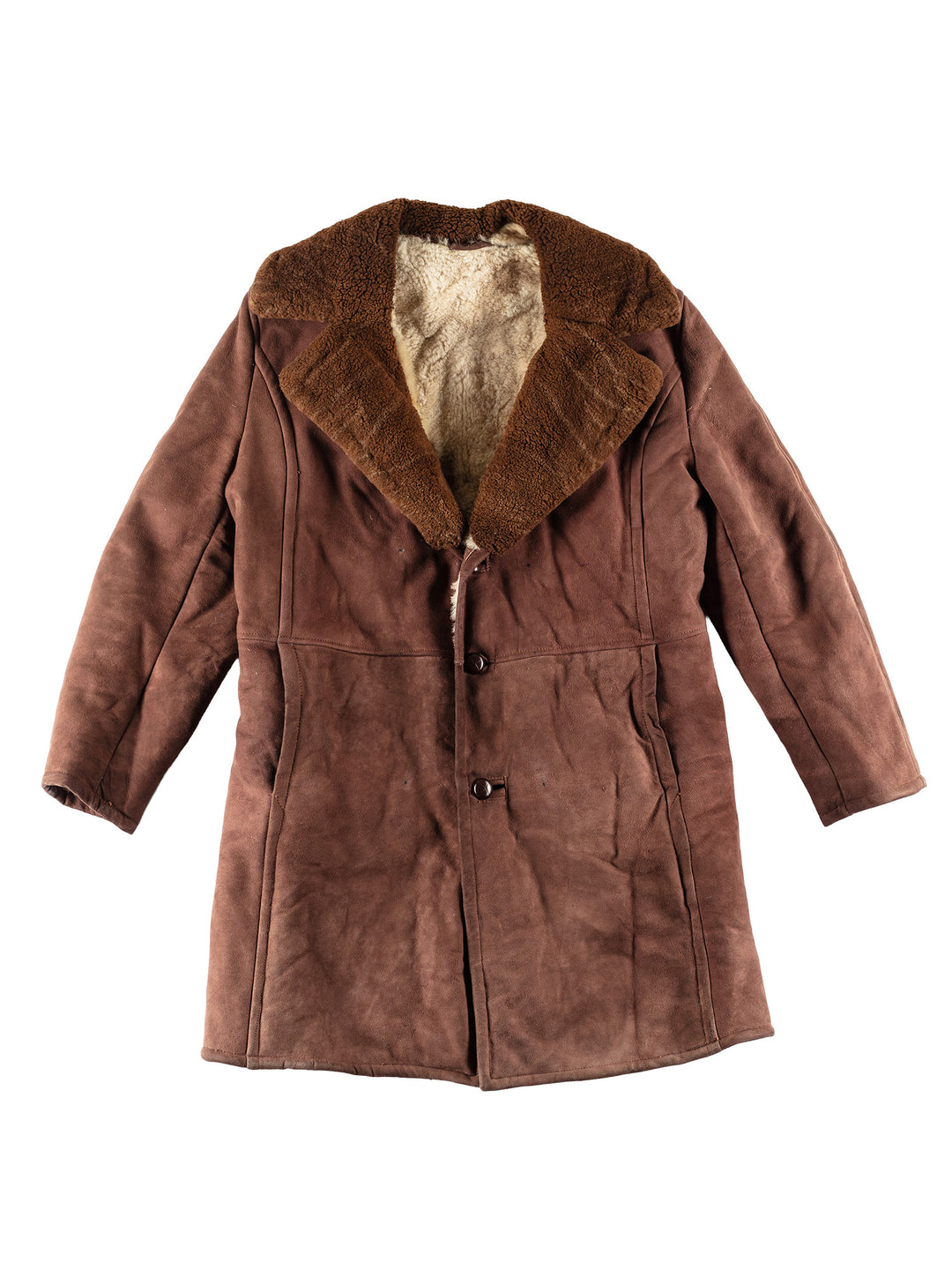 Vintage 70's Men Sheepskin Coat in BrownVN761
