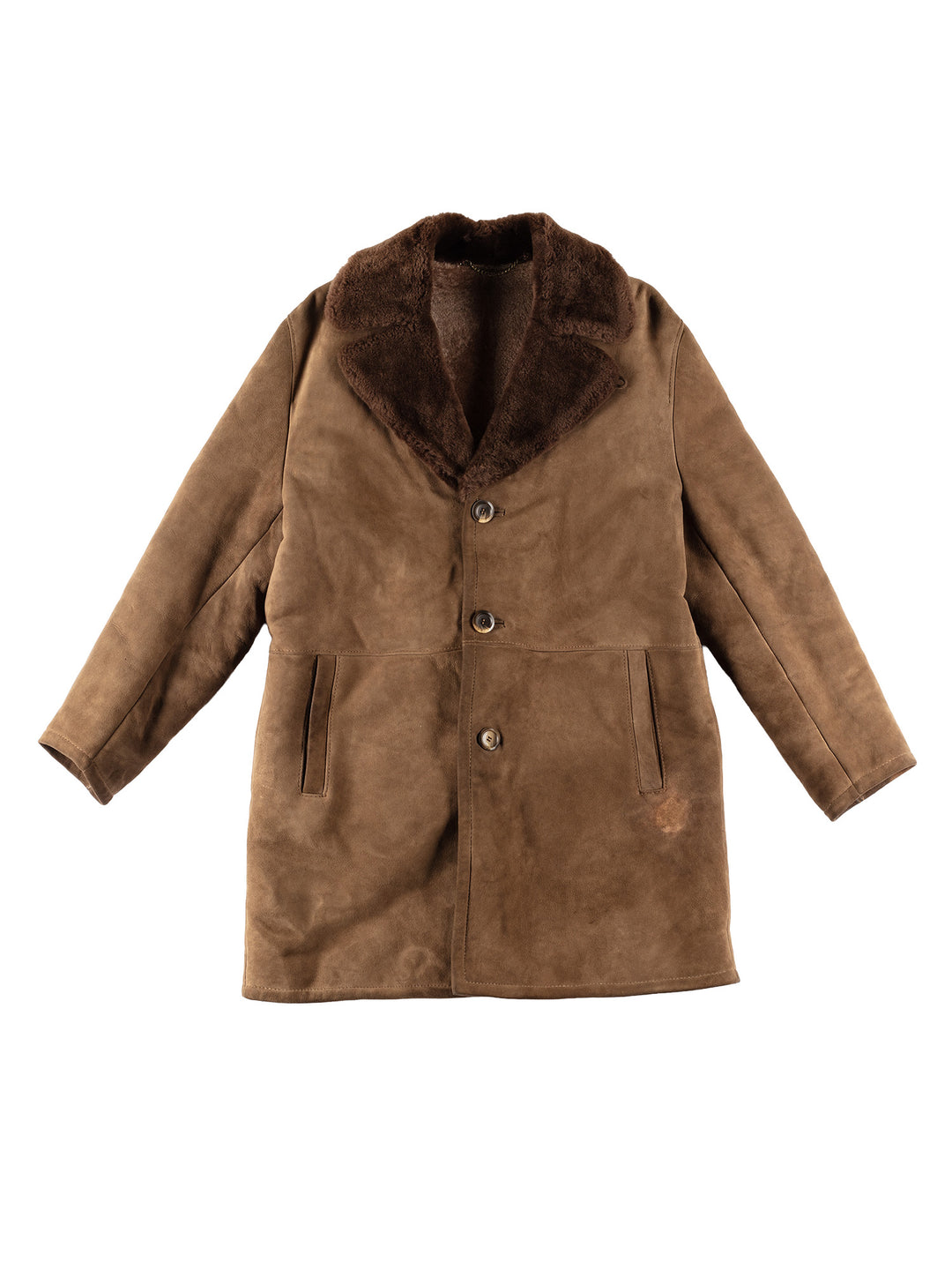 Vintage 70's Men Sheepskin Coat in BrownVN576