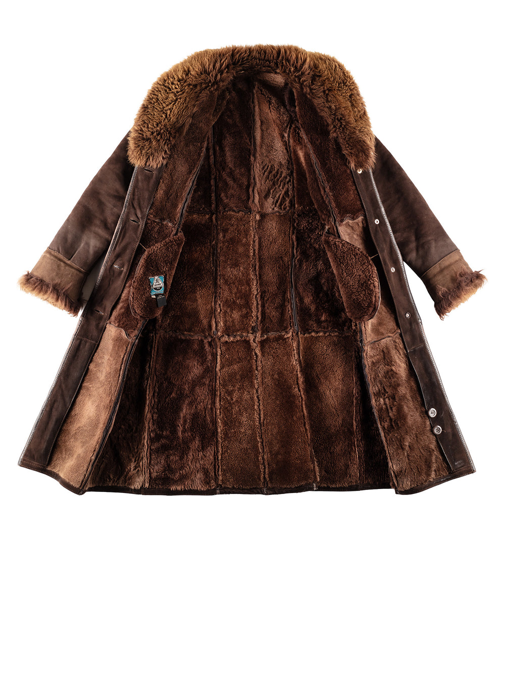 Vintage 70's Women Sheepskin Coat in BrownMN329