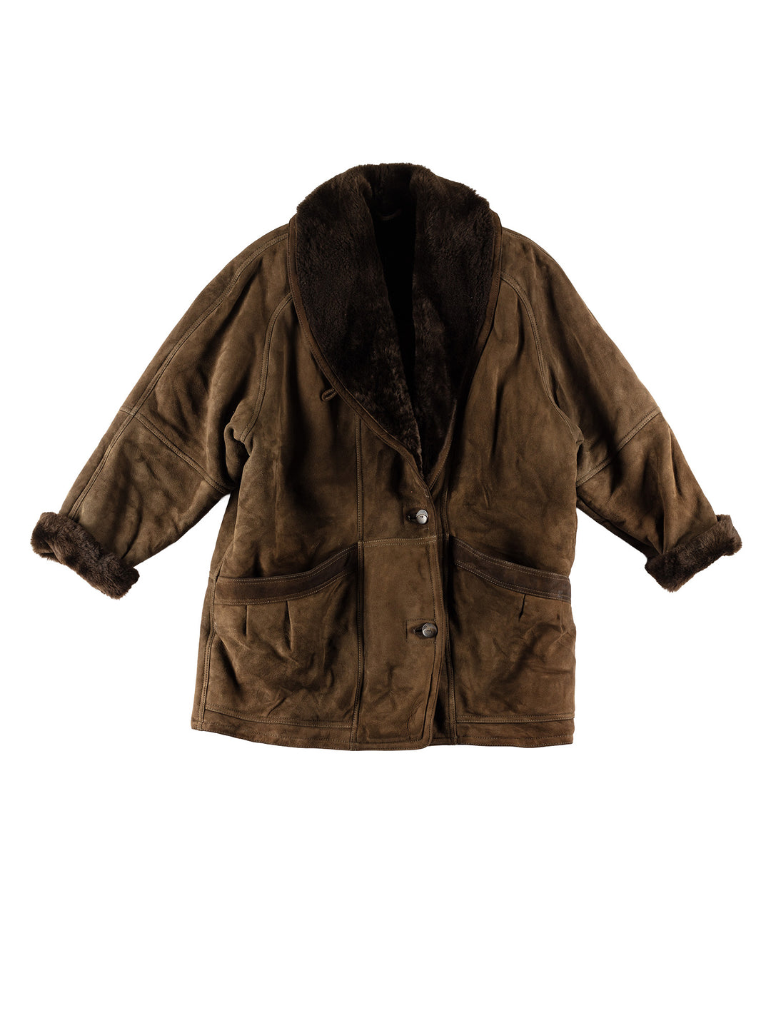 Vintage 80's Women Sheepskin Coat in MN751