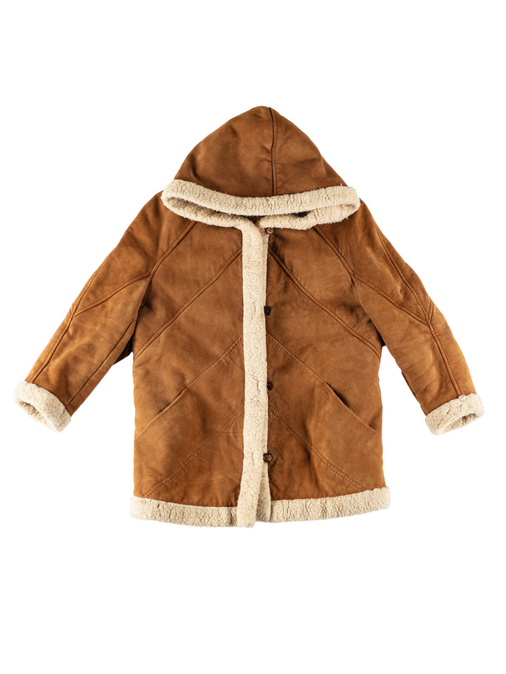 Vintage 70's Women Sheepskin Coat in BrownMN602