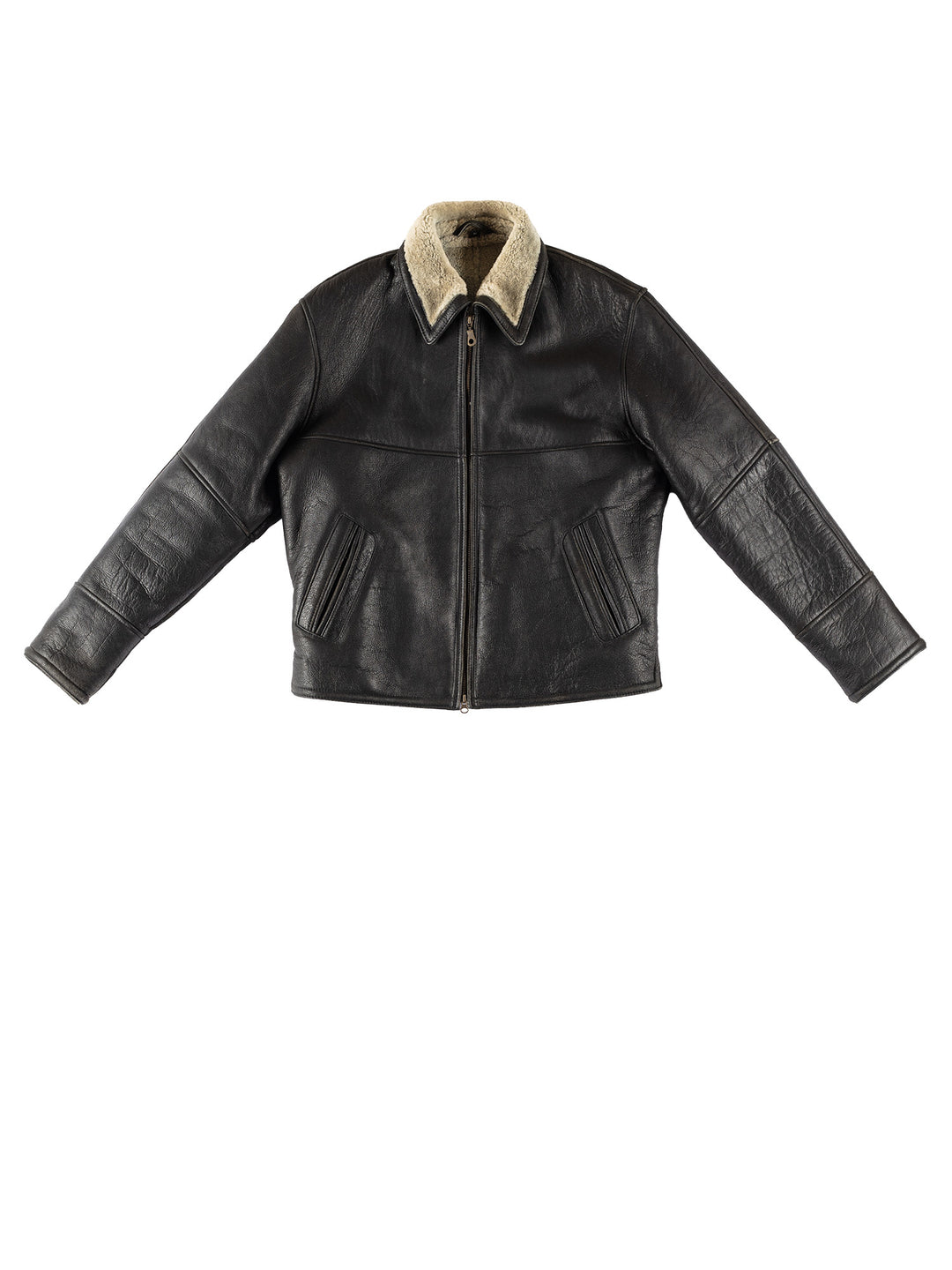 Vintage 80's Men Sheepskin Jacket in BlackVN668
