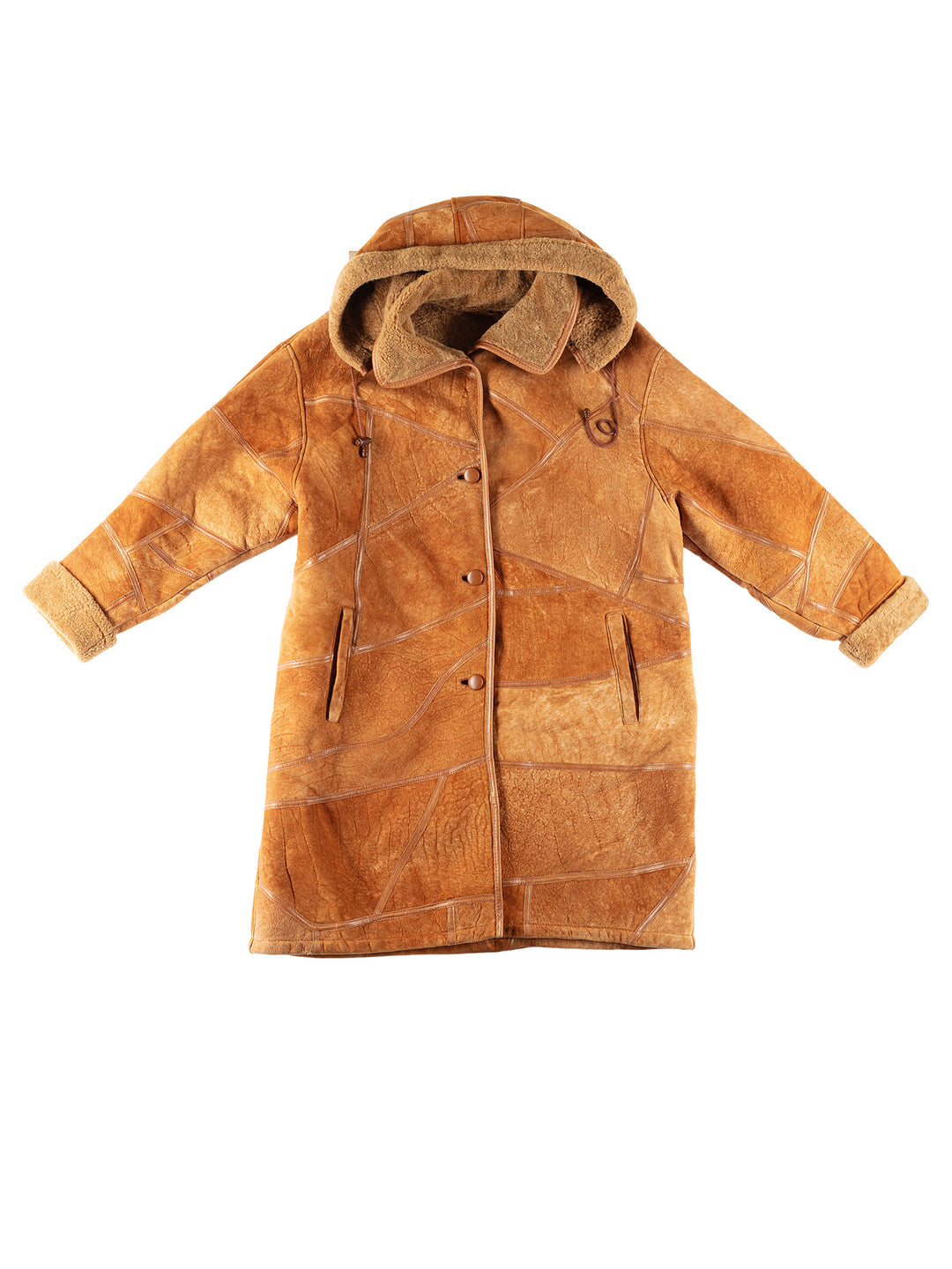 Vintage 70's Women Sheepskin Coat in BrownMN764