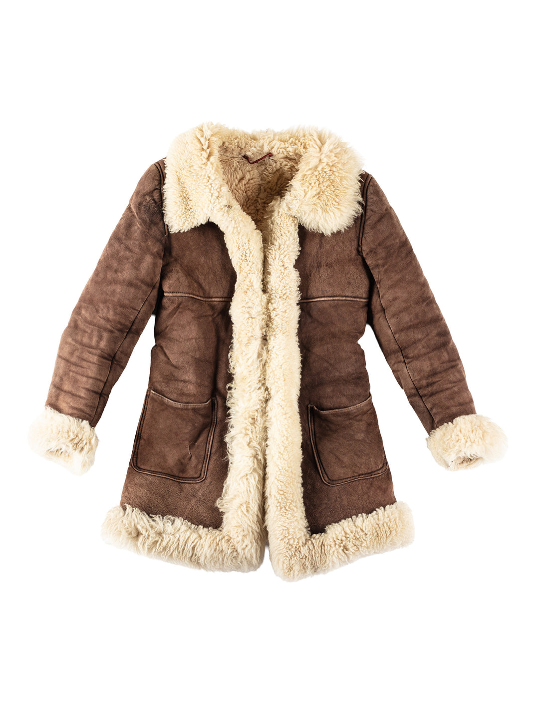 Vintage 70's Women Sheepskin Coat in BrownMN303